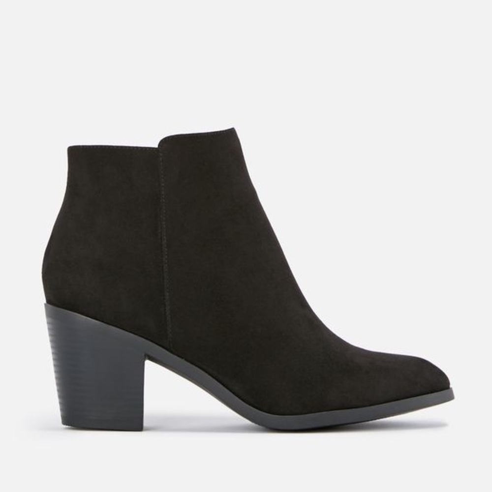 Black Block-Heel Booties
